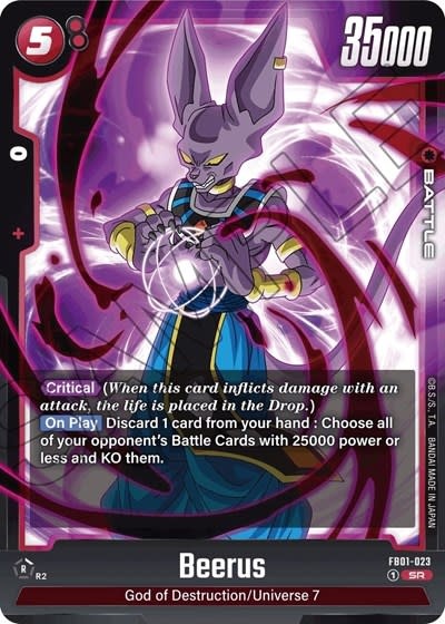 Beerus - FB01-023 (Holofoil, Super Rare)