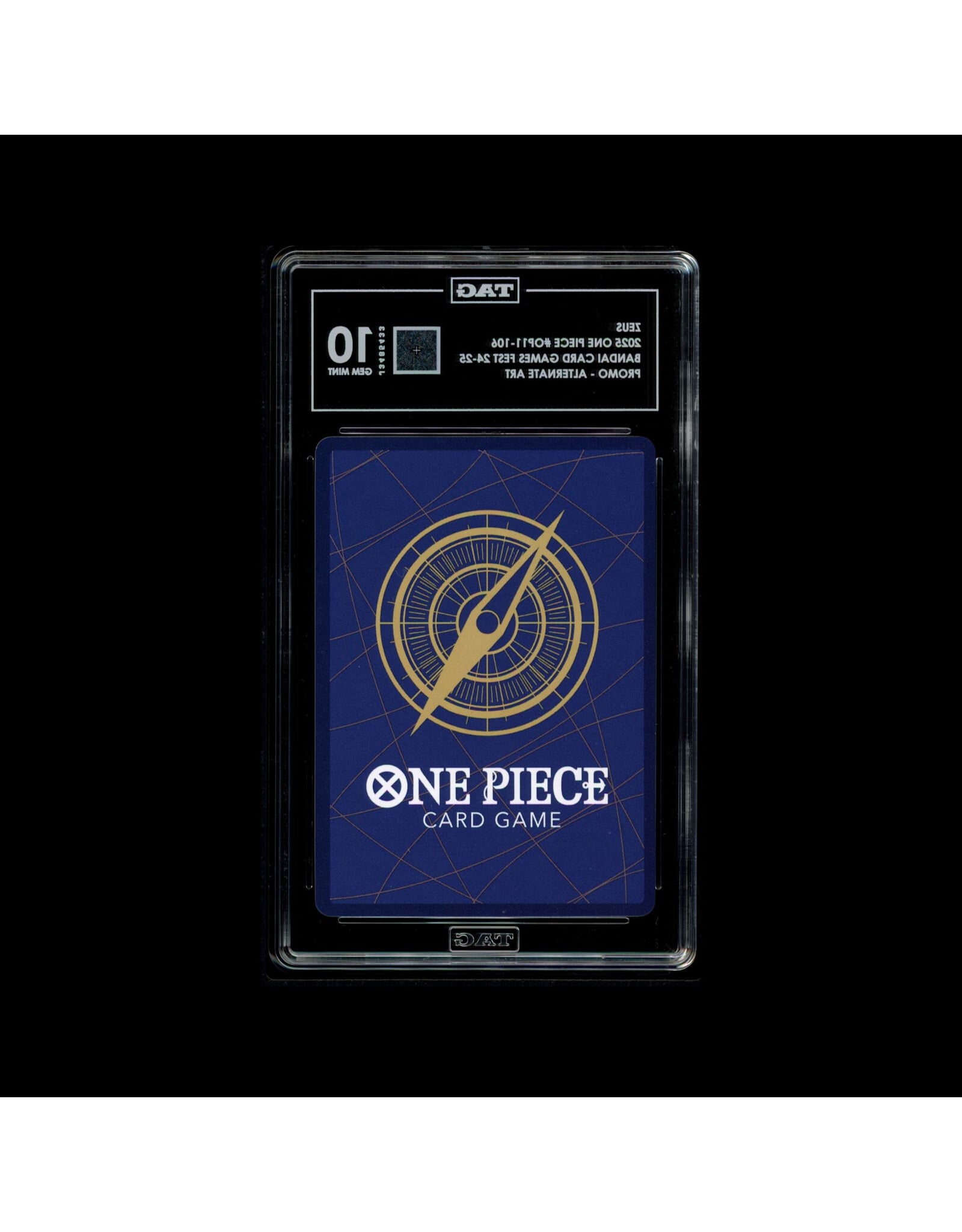 Zeus (Official Playmat -Bandai Card Games Fest 24-25 Edition-) - OP11-106 (Foil, R) (TAG 10 GEM Mint)