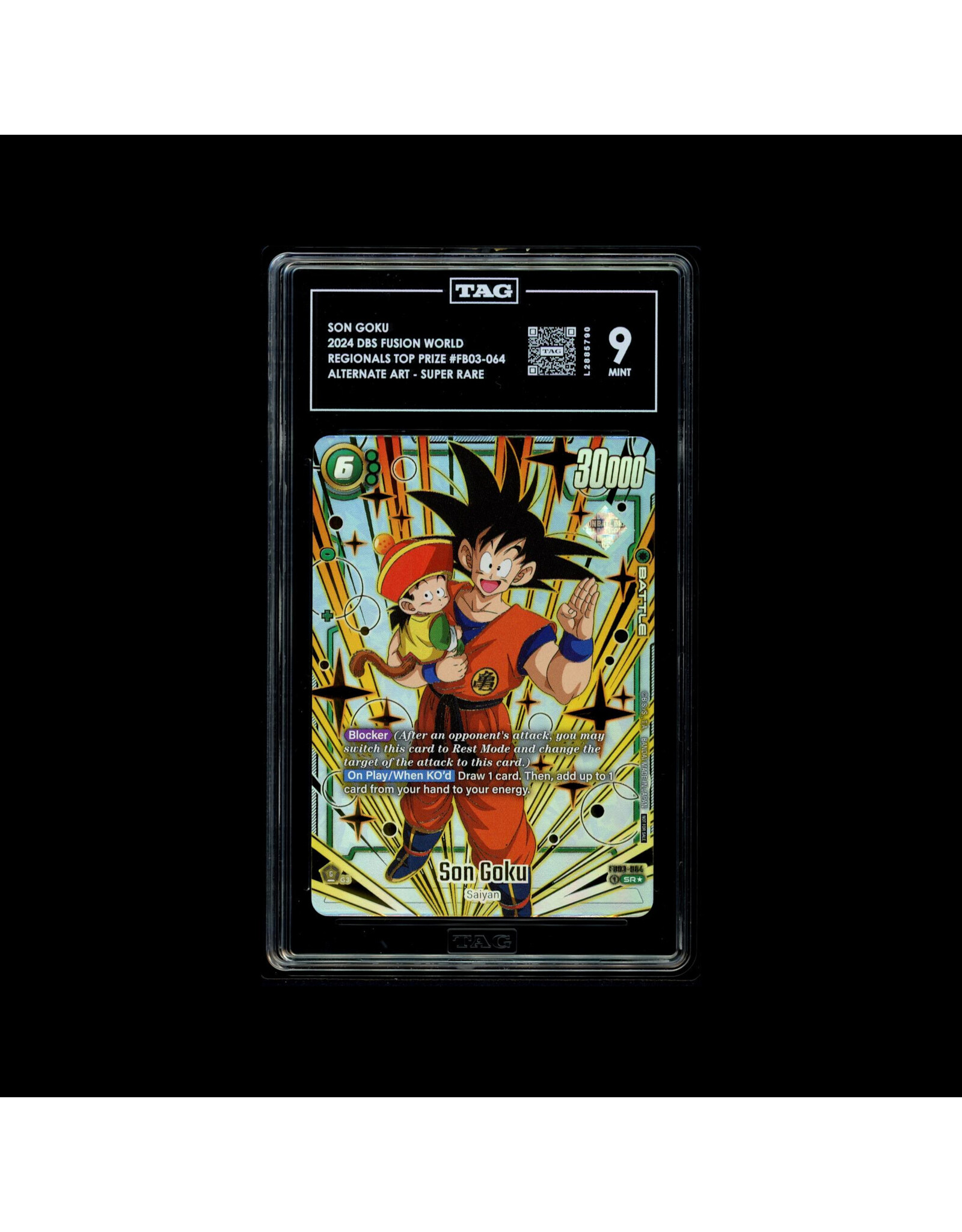 Son Goku - FB03-064 (Championship 2024-2025 Regionals) (Promo) (Holofoil, Super Rare) (TAG 9 MINT)