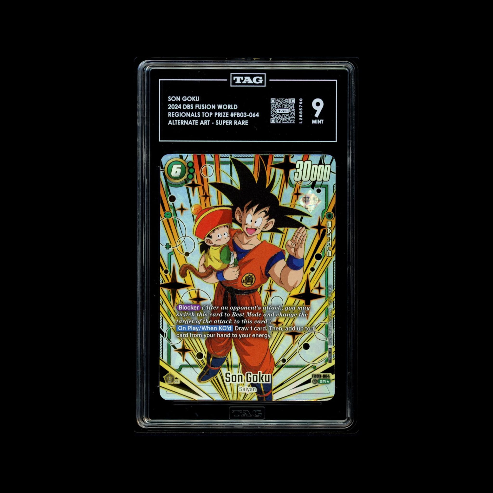 Son Goku - FB03-064 (Championship 2024-2025 Regionals) (Promo) (Holofoil, Super Rare) (TAG 9 MINT)