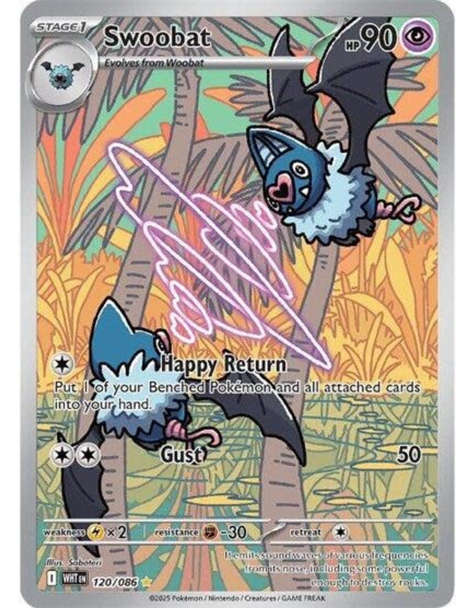 Swoobat - 120/086 - 120/086 (Holofoil, Illustration Rare)