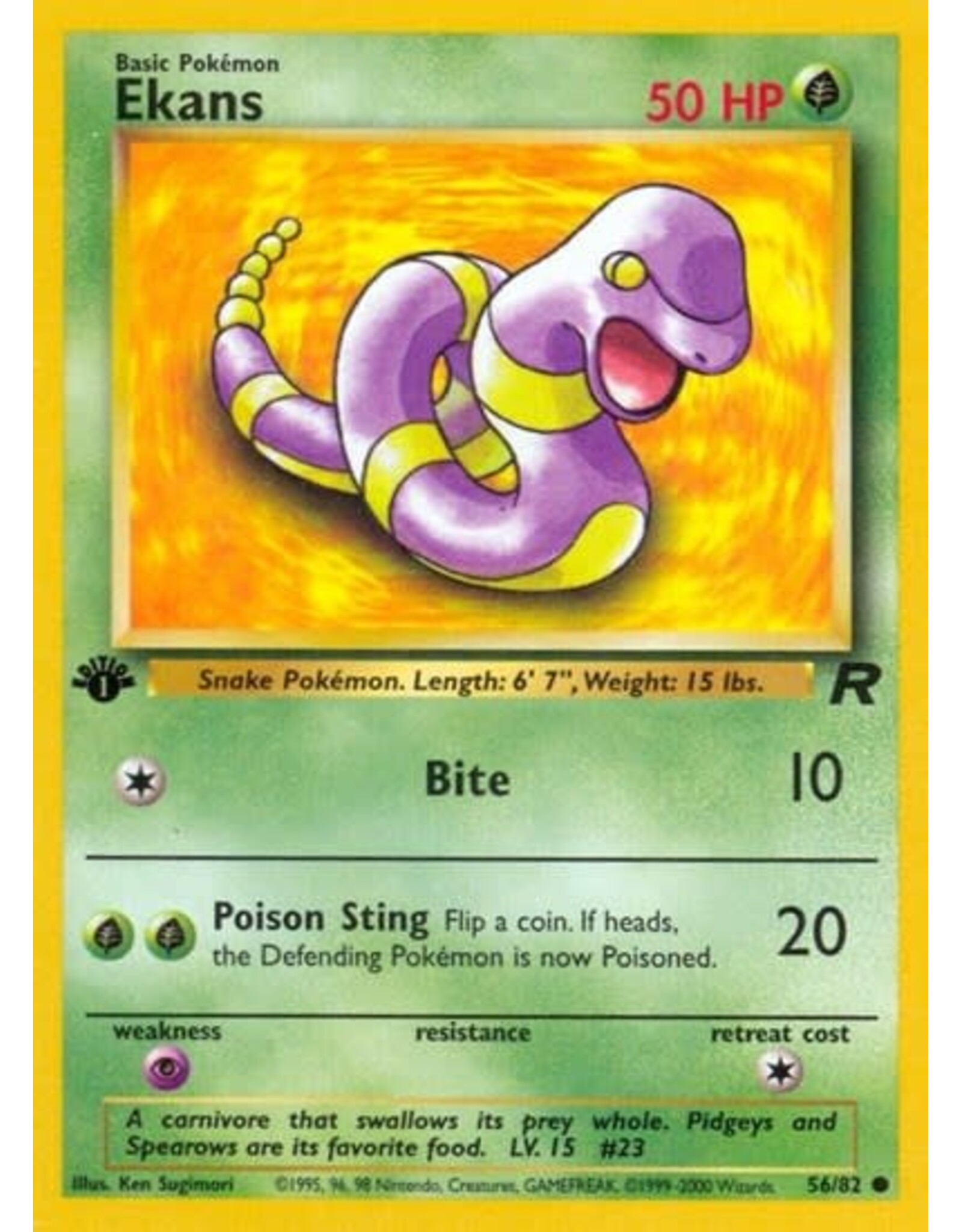 Ekans - 56/82 (Unlimited, Common) (MP)