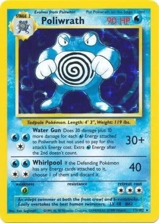 Poliwrath - 013/102 (Holofoil, Holo Rare) (HP)