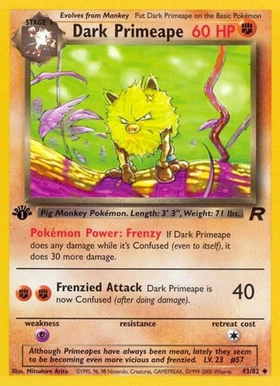 Dark Primeape - 43/82 (Unlimited, Uncommon) (LP)