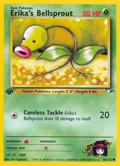 Erika's Bellsprout (76) - 076/132 (1st Edition, Common) (MP)