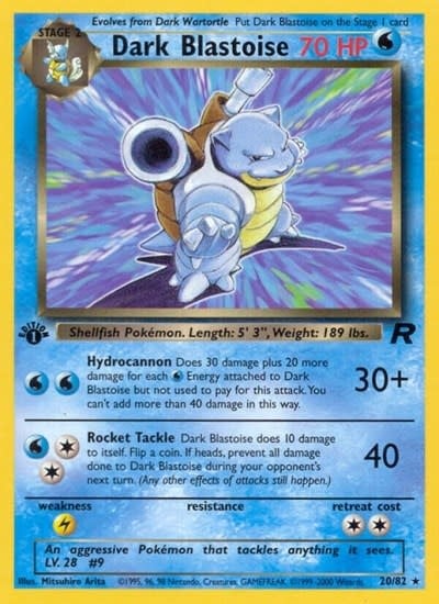Dark Blastoise (20) - 20/82 (Unlimited, Rare) (LP)