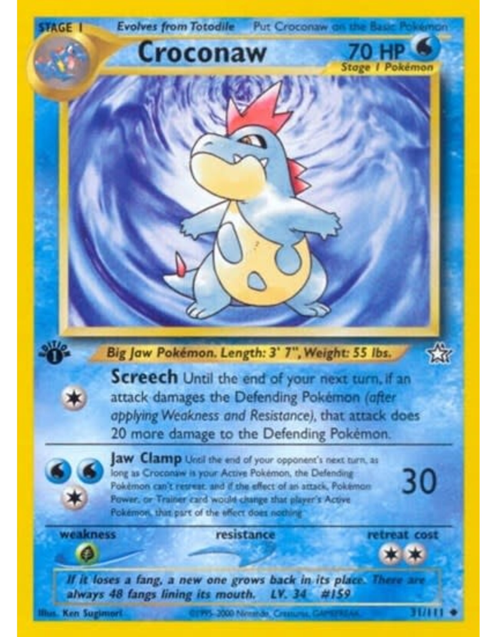 Croconaw (31) - 031/111 (Unlimited, Uncommon) (LP)