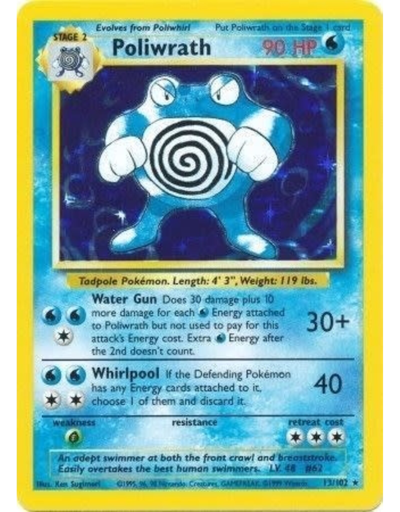 Poliwrath - 013/102 (Holofoil, Holo Rare) (HP)