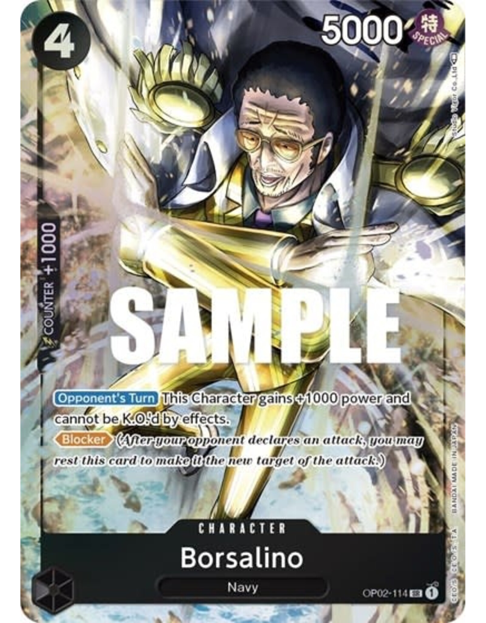 Borsalino (Alternate Art) - OP02-114 (Foil, SR) (OP02)