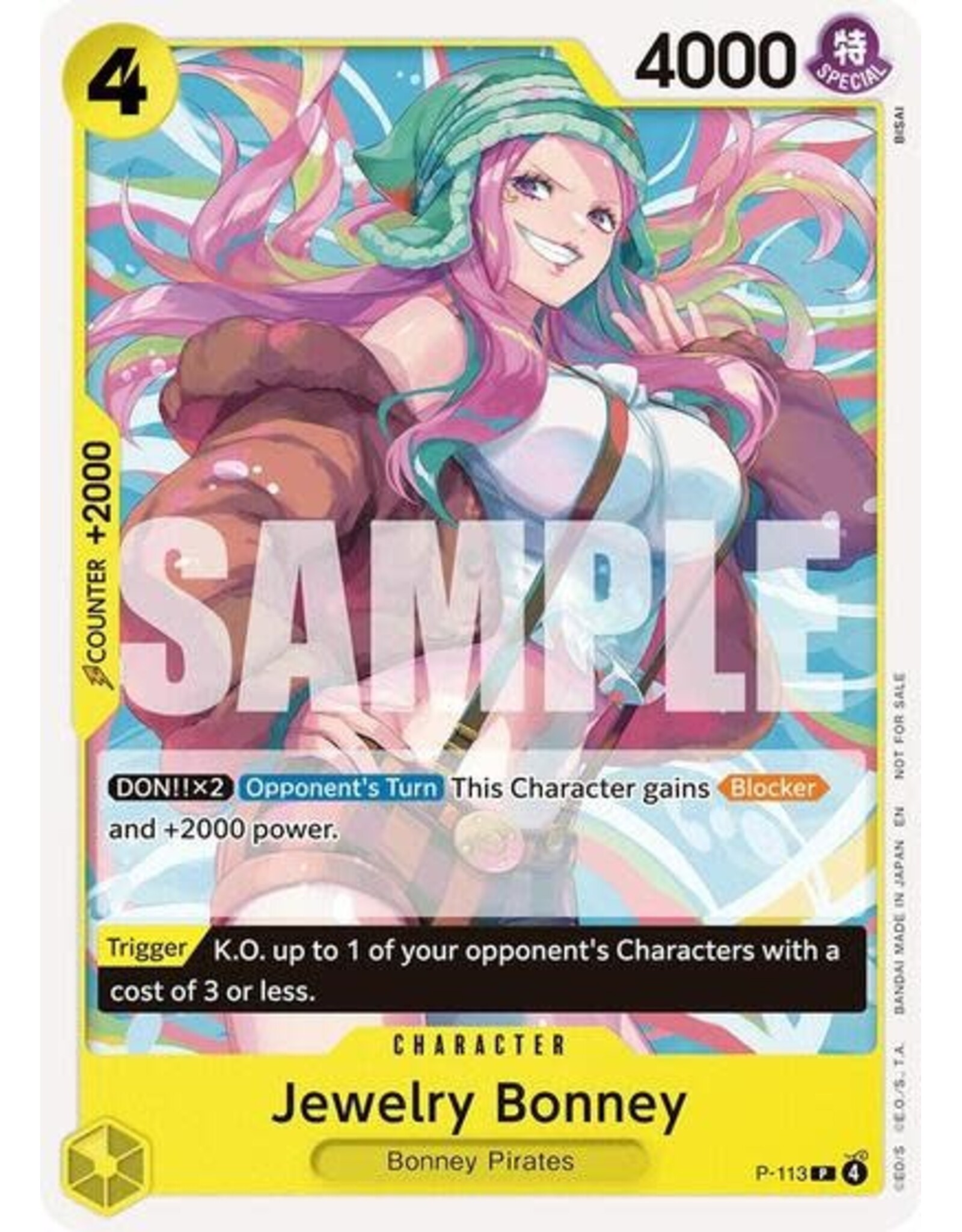 Jewelry Bonney (Heroines Battle Pack) (Promo) - P-113 (Normal, PR)