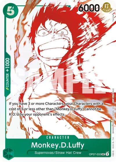 Monkey.D.Luffy - OP07-033 (3rd Anniversary Treasure Campaign Pack) (Foil, UC)