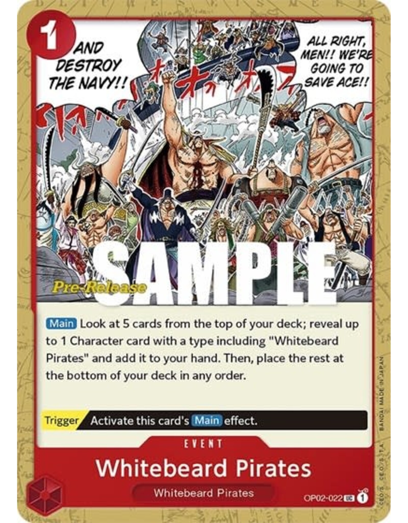 Whitebeard Pirates (Pre-Release Event) - OP02-022 (Normal, UC)