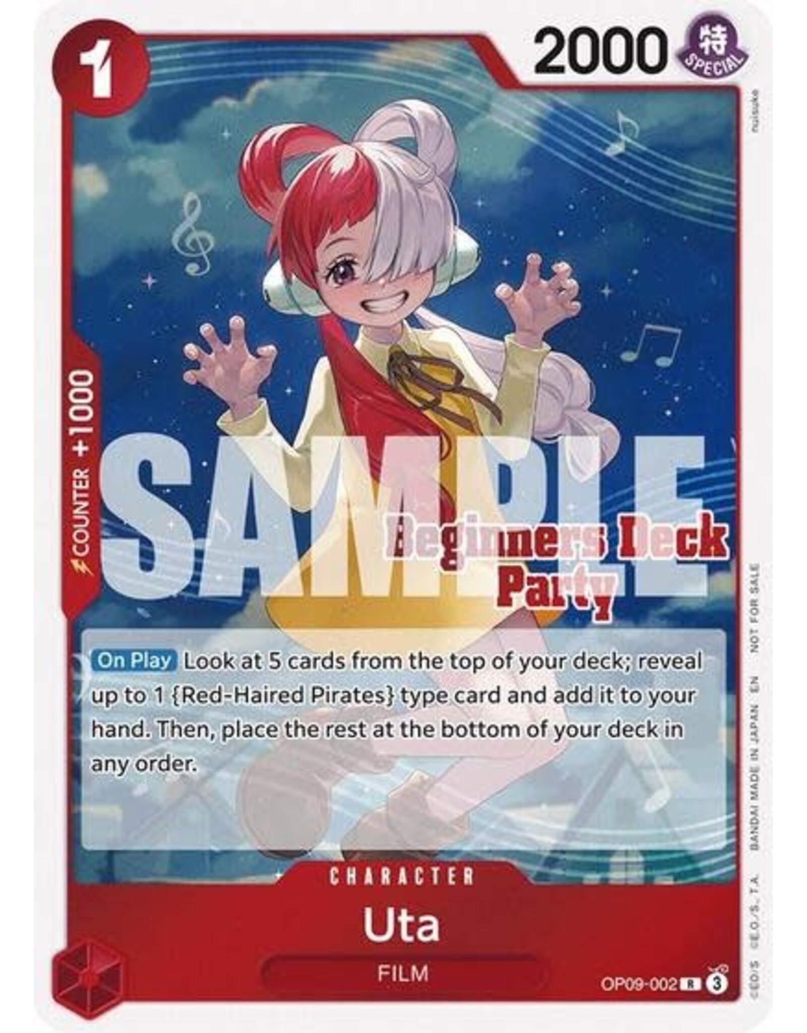 Uta (Beginners Deck Party [ST-23] - [ST-28] Participation Pack) - OP09-002 (Normal, R)