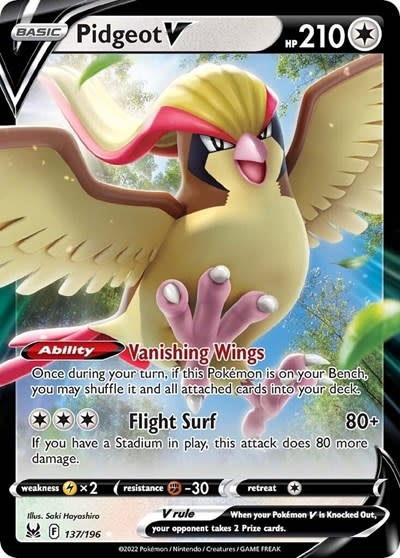 Pidgeot V - 137/196 (Holofoil, Ultra Rare)