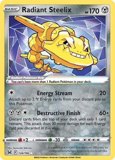 Radiant Steelix - 124/196 (Holofoil, Radiant Rare) (SWSH11)
