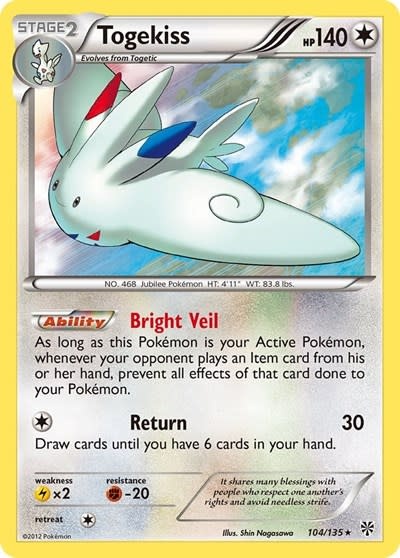 Togekiss - 104/135 (Reverse Holofoil, Holo Rare)