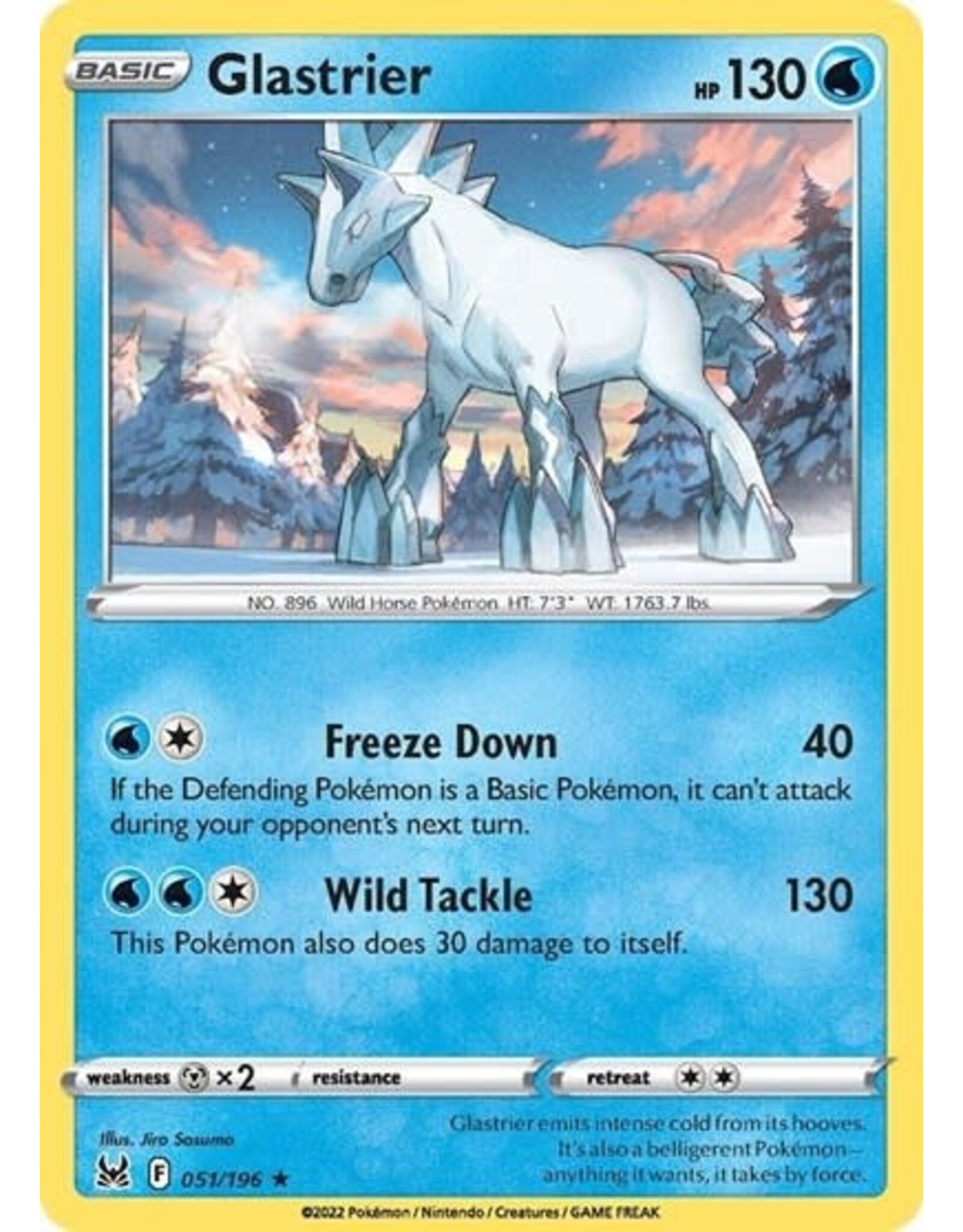 Glastrier - 051/196 (Holofoil, Holo Rare)