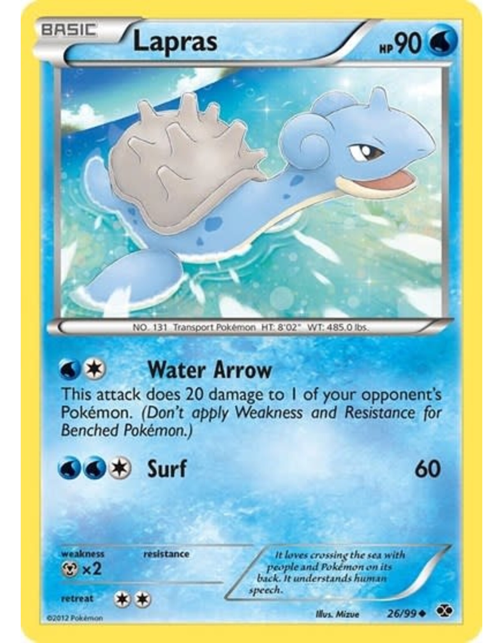 Lapras (26) - 26/99 (Reverse Holofoil, Uncommon) (MP)