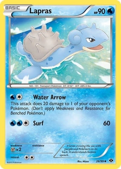 Lapras (26) - 26/99 (Reverse Holofoil, Uncommon) (MP)