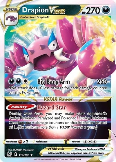 Drapion VSTAR - 119/196 (Holofoil, Ultra Rare) (SWSH11)