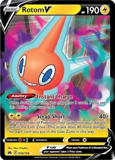 Rotom V - 045/159 (Holofoil, Ultra Rare)