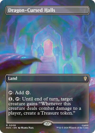 Dragon-Cursed Halls (Borderless) - 8 (Foil, R)