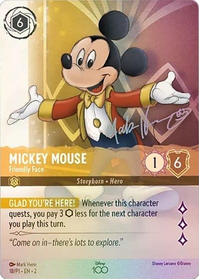 Mickey Mouse - Friendly Face (Alternate Art) - 18 (Holofoil, Promo)