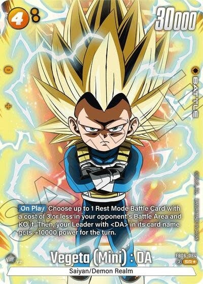 Vegeta (Mini) : DA - FB06-084 (Alternate Art) (Holofoil, Super Rare)