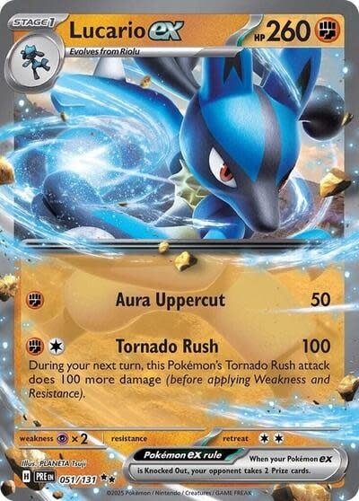 Lucario ex - 051/131 (Holofoil, Double Rare)