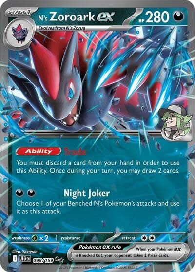 N's Zoroark ex - 098/159 (Holofoil, Double Rare) (JTG)