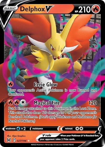 Delphox V - 027/196 (Holofoil, Ultra Rare)