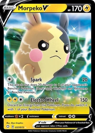Morpeko V - 037/072 (Holofoil, Ultra Rare)