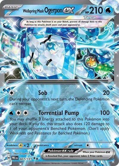 Wellspring Mask Ogerpon ex - 027/131 (Holofoil, Double Rare)