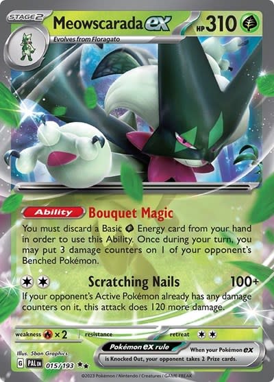 Meowscarada ex - 015/193 (Holofoil, Double Rare) (PAL)