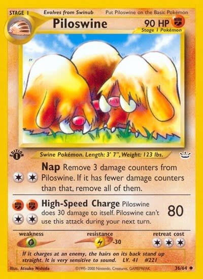 Piloswine - 36/64 (Unlimited, Uncommon) (LP)