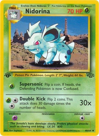 Nidorina - 40/64 (Unlimited, Uncommon) (LP)