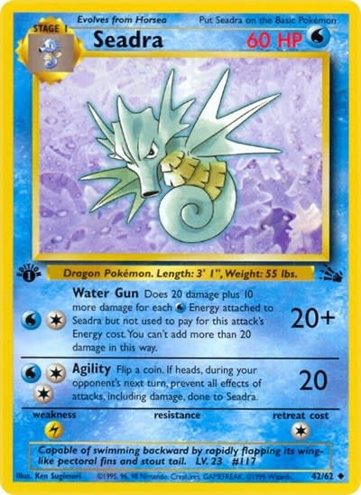 Seadra - 42/62 (Unlimited, Uncommon) (MP)