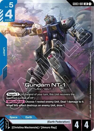 Gundam NT-1 - GD03-001 (Holofoil, Legend Rare)