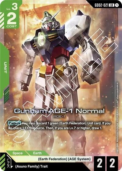 Gundam AGE-1 Normal - GD02-021 (Holofoil, Legend Rare)