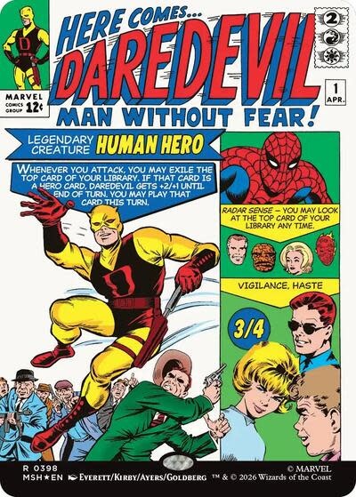 Daredevil, Man Without Fear (Borderless) (0398) (Foil, R)