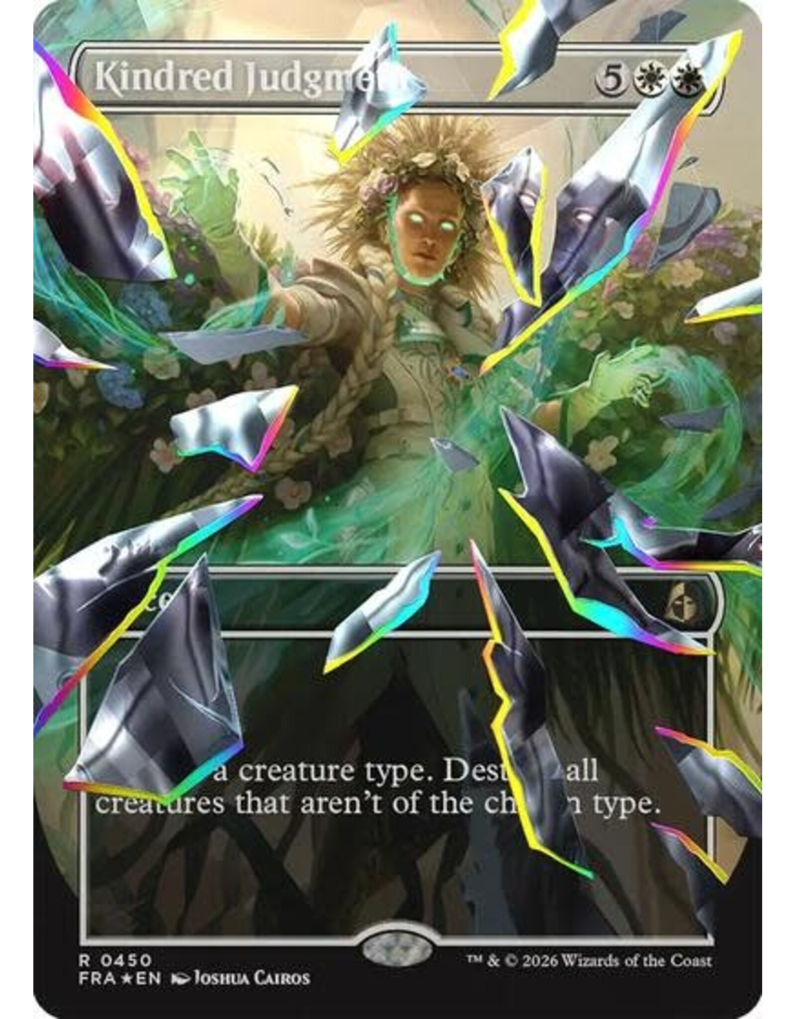Kindred Judgment (Borderless) (Facet Foil) - 450 (Foil, R)