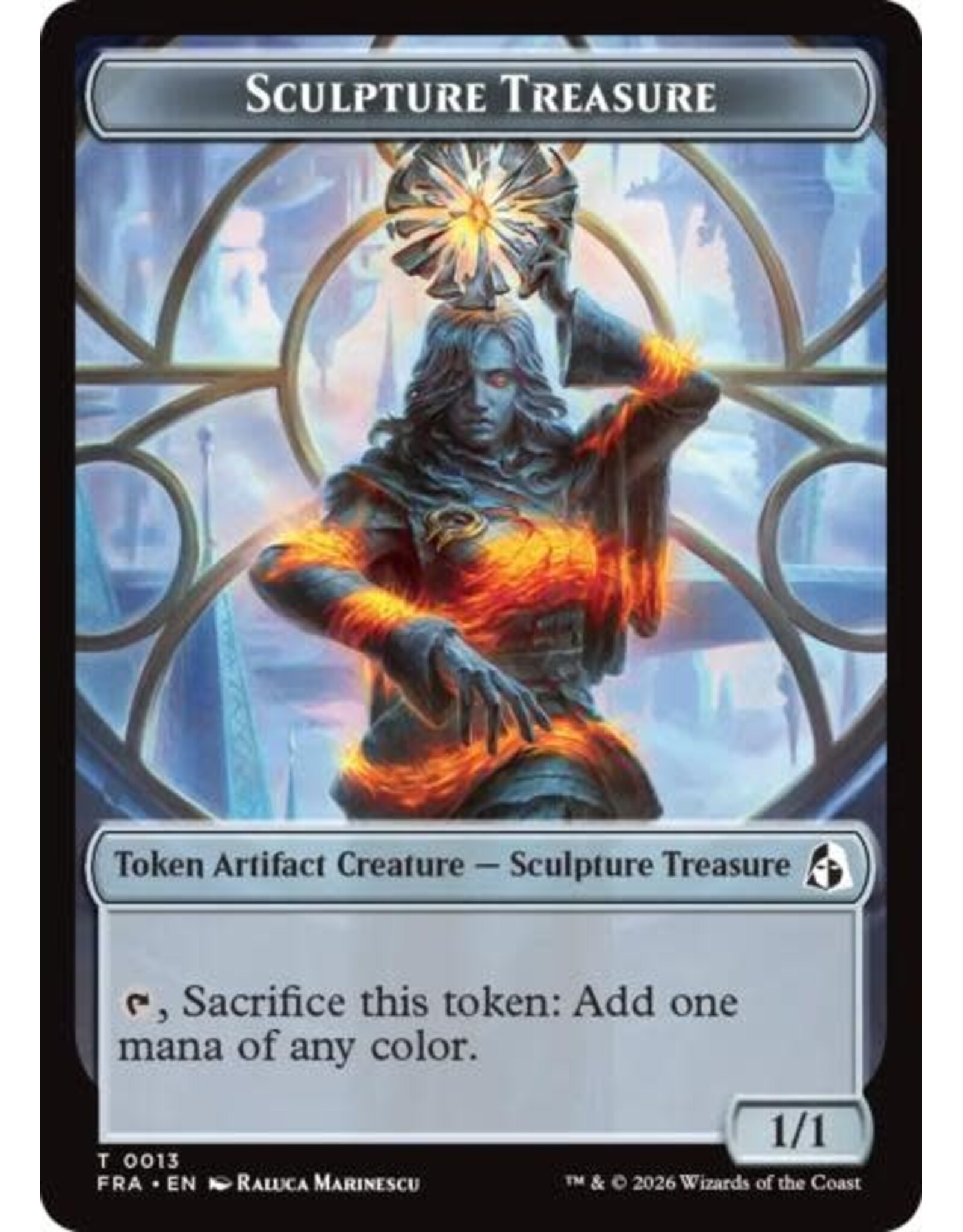 Sculpture Treasure // Beast Double-Sided Token - 13 // 8 (Foil, T)