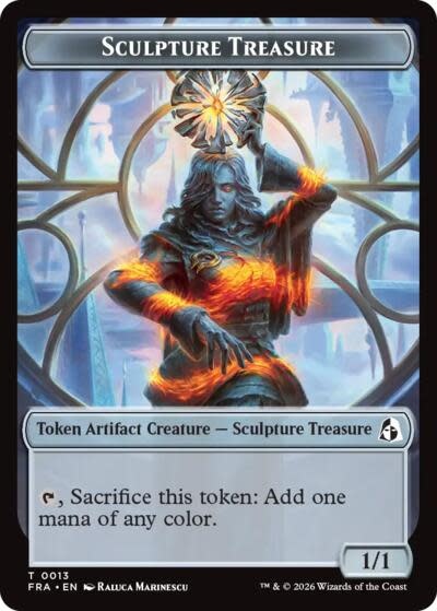Sculpture Treasure // Beast Double-Sided Token - 13 // 8 (Foil, T)