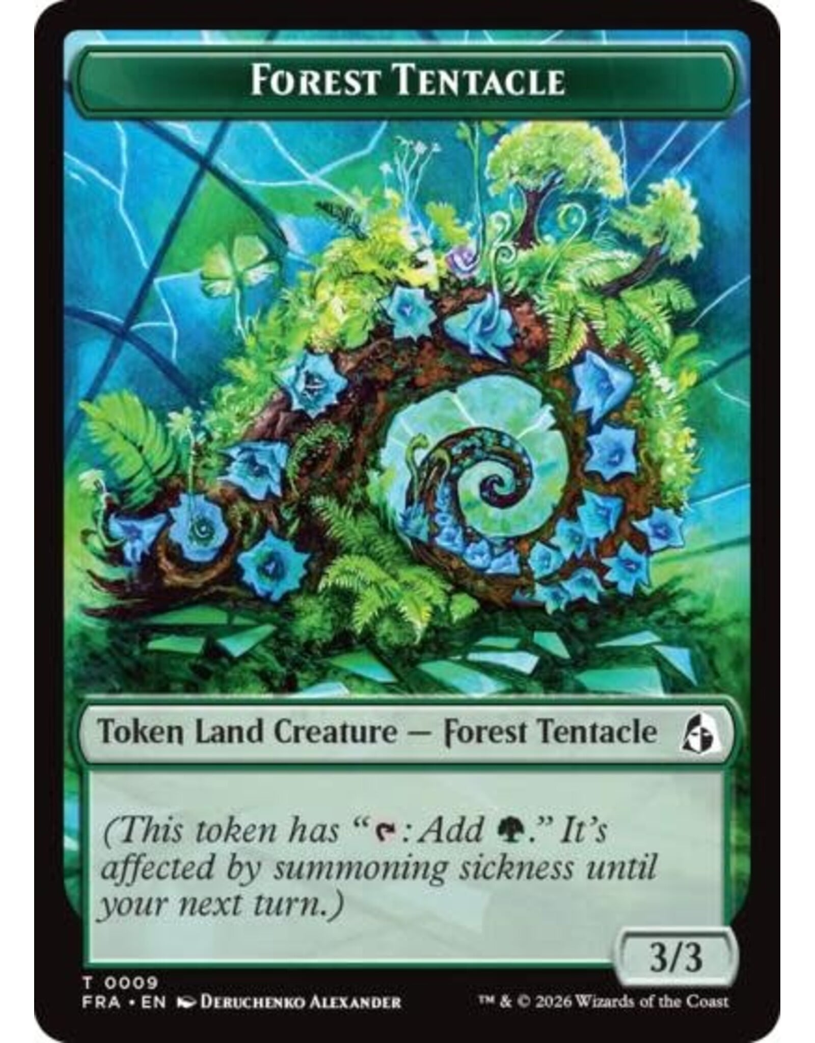 Forest Tentacle // Beast Double-Sided Token - 9 // 8 (Foil, T)