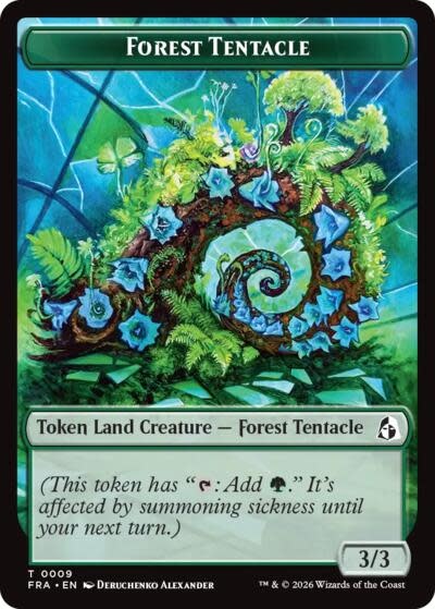 Forest Tentacle // Beast Double-Sided Token - 9 // 8 (Foil, T)