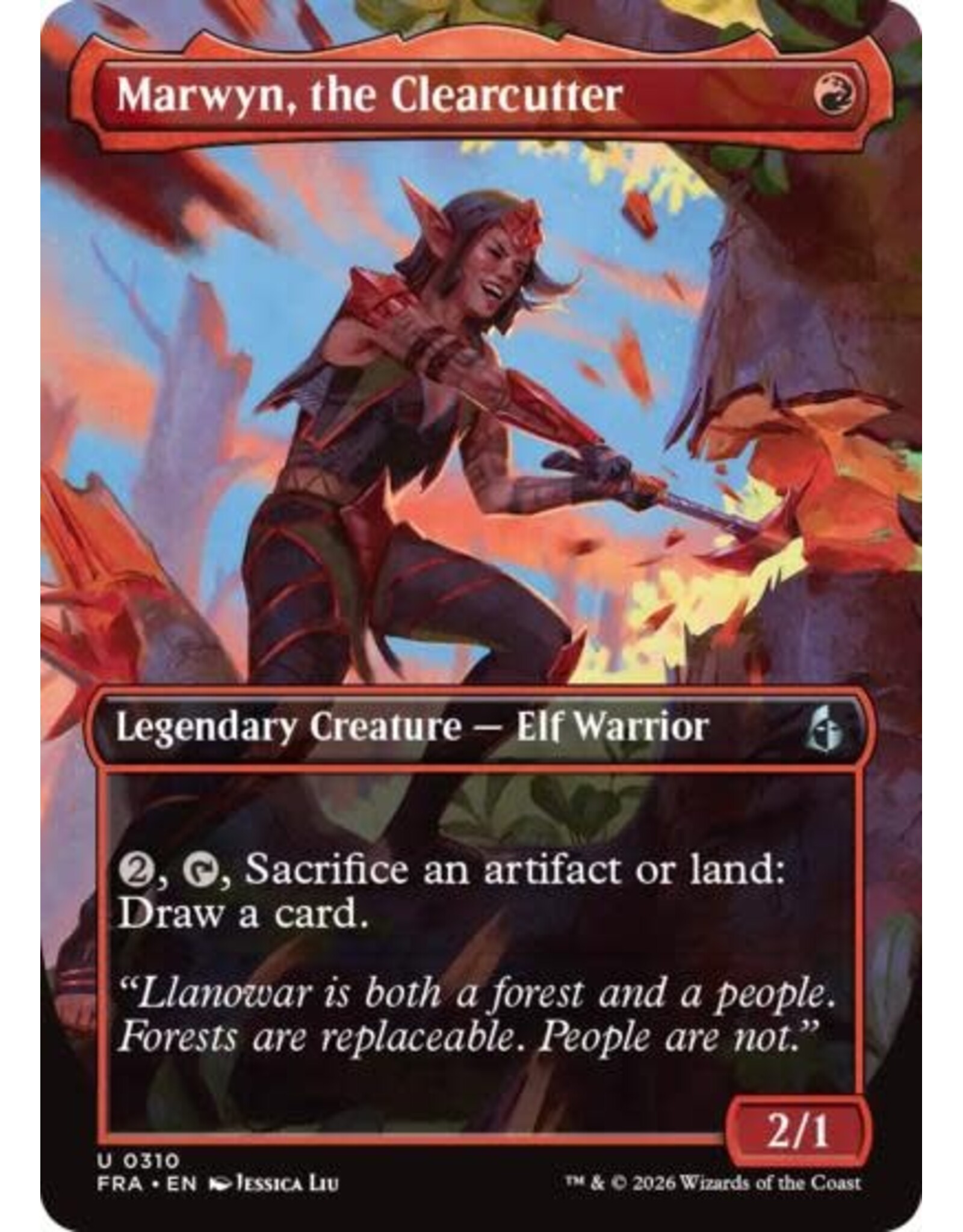 Marwyn, the Clearcutter (Borderless) - 310 (Foil, U)