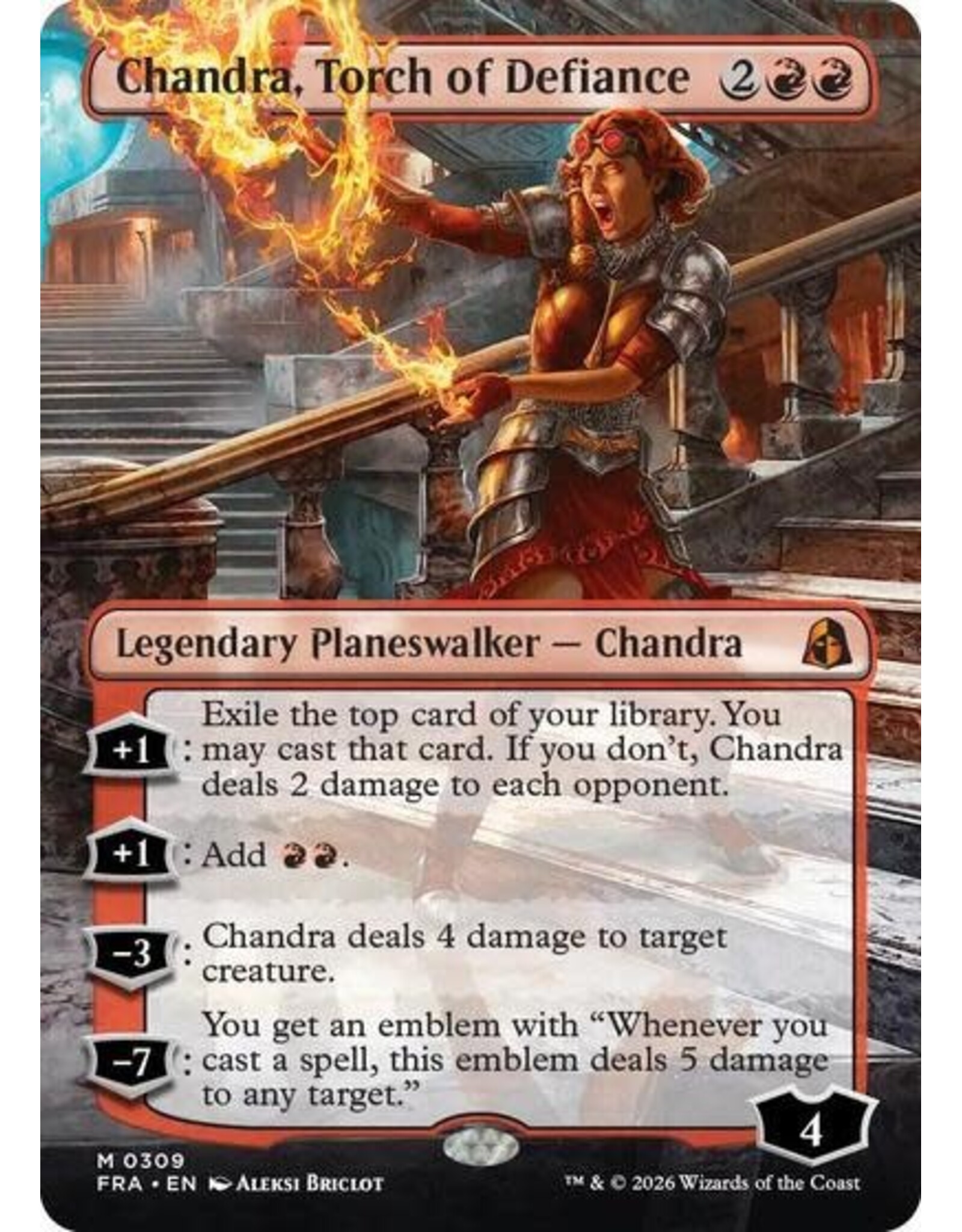 Chandra, Torch of Defiance (Borderless) - 309 (Normal, M)