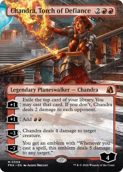 Chandra, Torch of Defiance (Borderless) - 309 (Normal, M)