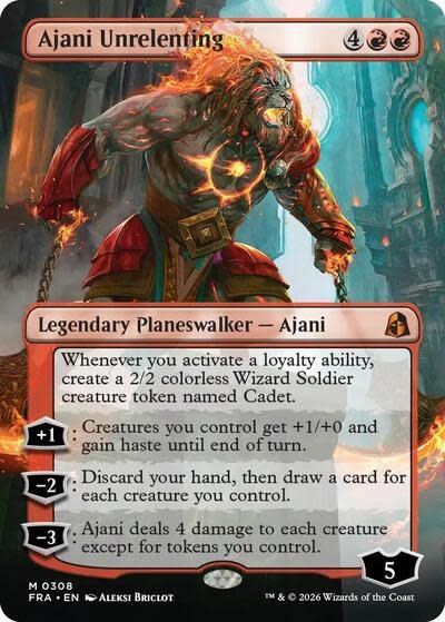 Ajani Unrelenting (Borderless) - 308 (Foil, M)