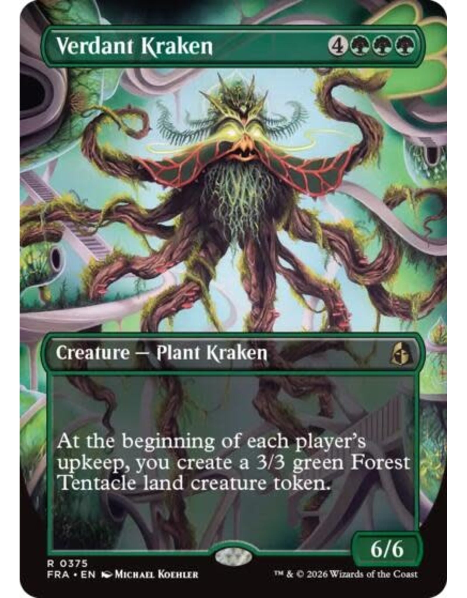 Verdant Kraken (Borderless) - 375 (Normal, R)